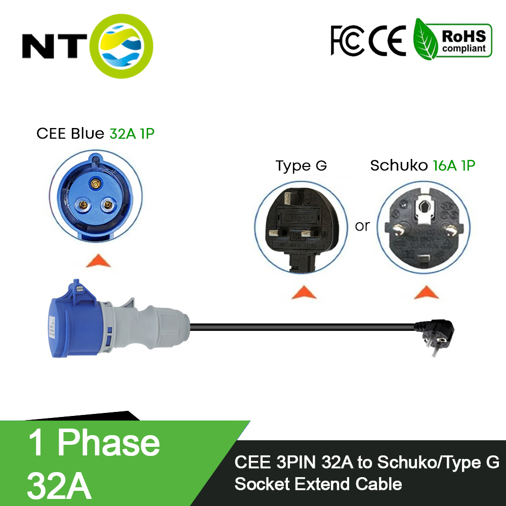 Steker Listrik NTO Biru CEE Be - Ev Charger Adapter ulasan dan harga