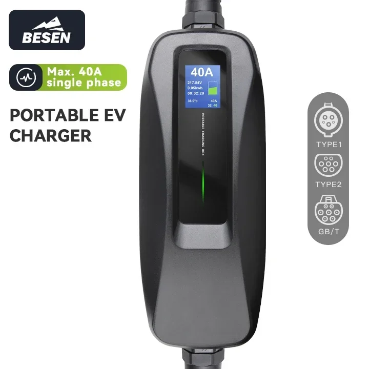 BESEN 8.8kW Pengisi Daya EV Po - Portable Ev Charger ulasan dan harga