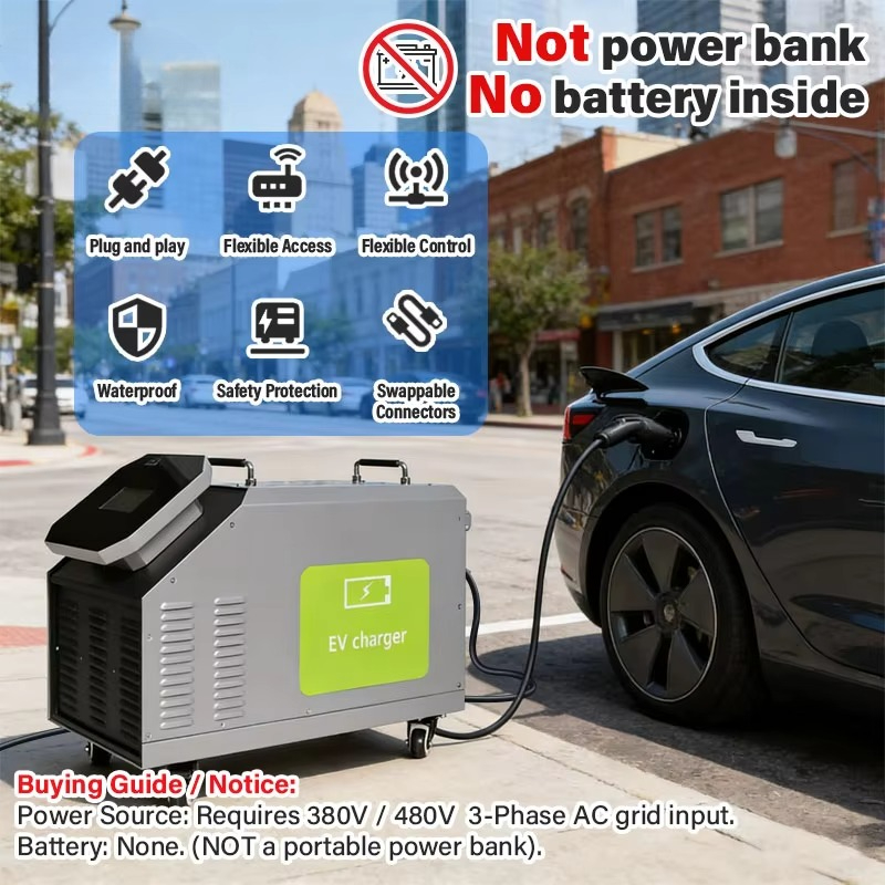 Input Daya AC 3 Fasa 480V 7kW  - Portable Ev Charger ulasan dan harga